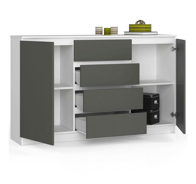 Comodă Koa (alb + gri)