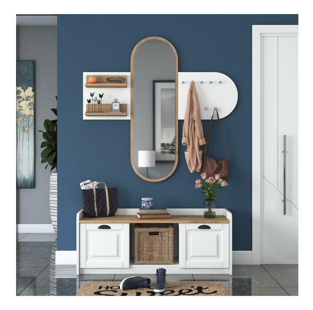 Mobilier hol Vosiku 3 (alb + nuc)