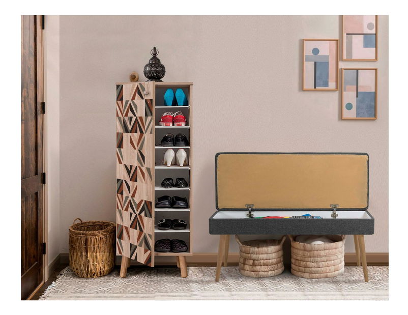 Set za predsoblje Beside 23 (hrast sonoma + antracit)