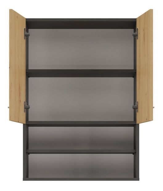 Zidni kupaonski ormarić Perdieron 1 (antracit + hrast artisan)