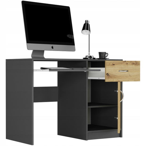 PC asztal Nalard (antracit + artisan)
