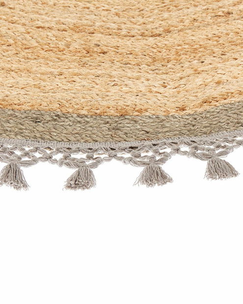 Koberec ⌀ 140 cm Marty (béžová + sivá)