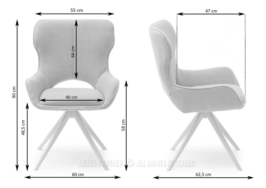 Szék Marge (zöld + fekete)