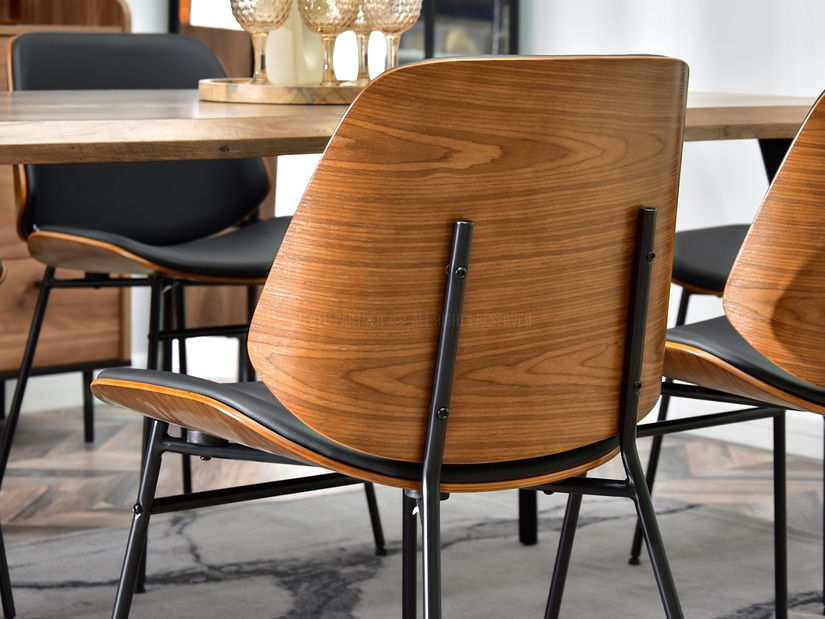 Stolička Jordan (orech tmavý + čierna)