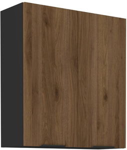 Horná kuchynská skrinka Manana 80 G 90 2F (korpus: čierna matná + front: orech okapi)