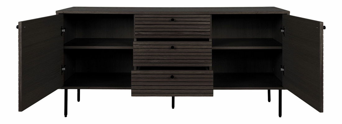 Komoda Ksitina 4 (tmavohnedá)