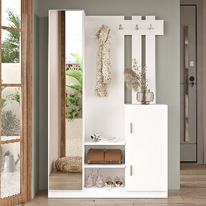 Set mobilier pentru hol Dustin 7 (Alb)