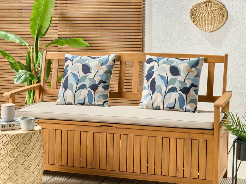 Sada 2 ozdobných vankúšov 45 x 45 cm Vegli (modrá)