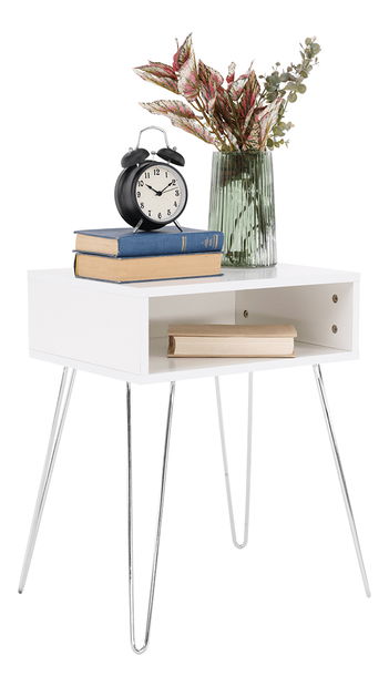 Nočný stolík Lempe (biela)
