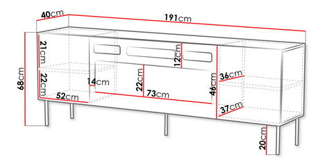 TV stolić/ormarić Azanat 19 (orah warmia)