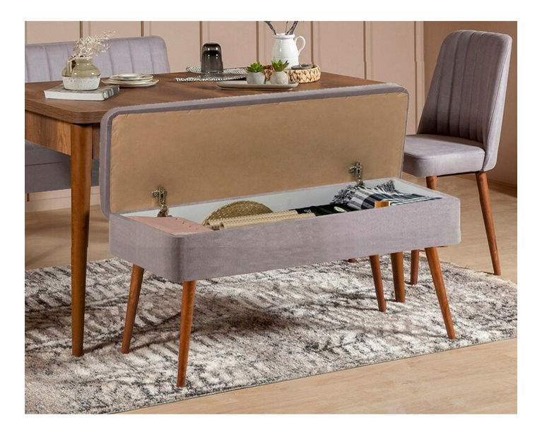 Blagovaonski set Vlasta 1 (orah + siva) (za 4 osobe)