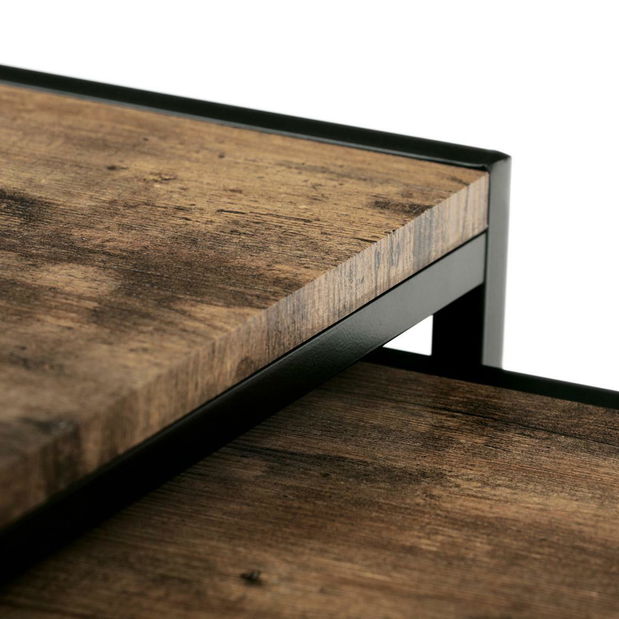 Set 3 konferenčných stolíkov Ascendio (old style wood)