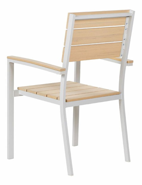 Set 6 ks záhradných stoličiek Combo (svetlé drevo)