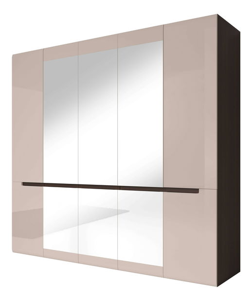 Ruhásszekrény Hayle Típus 21 (sötét sonoma tölgy + fényes homok szürke)