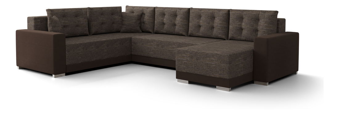 Kutna garnitura u obliku slova U Odyssey 3 (smeđa) (L)