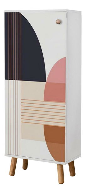 Predsieňová zostava Beside 51 (biela + tmavomodrá)