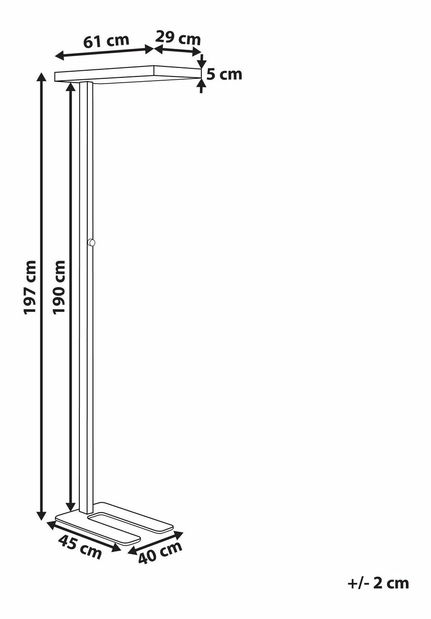 Stojanová lampa Tarquin (strieborná) 