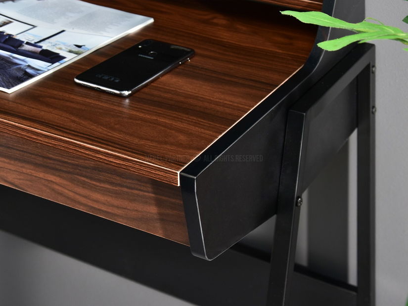 PC asztal Borge (sötét dió + fekete)