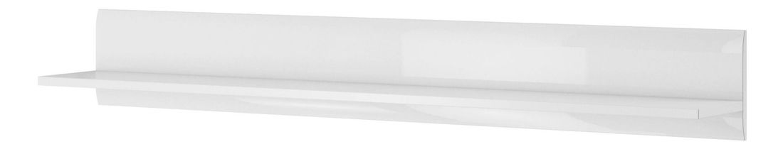 Polica 160 cm Tashia Typ 01 (bijela + visoki bijeli sjaj)