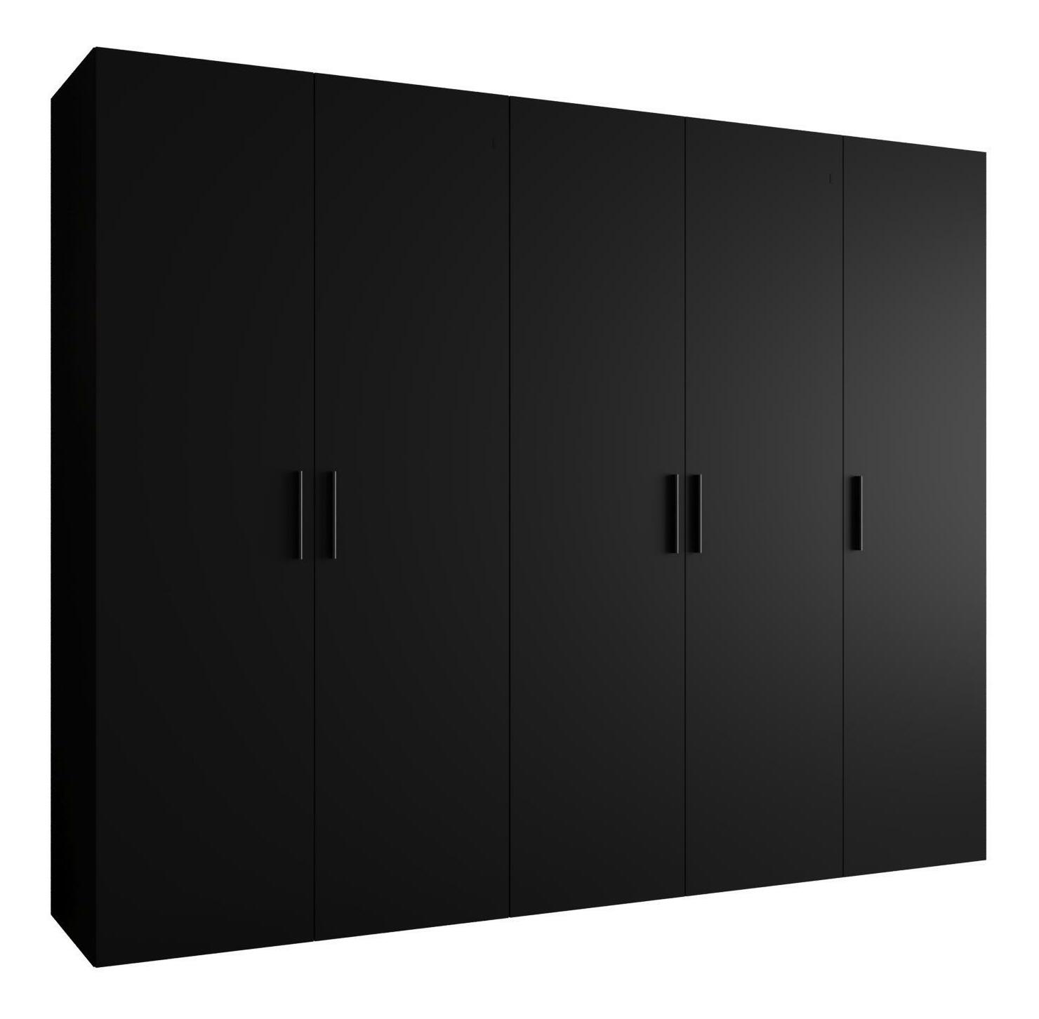 Dulap de haine 250 cm Borry 1 (Negru + Negru)