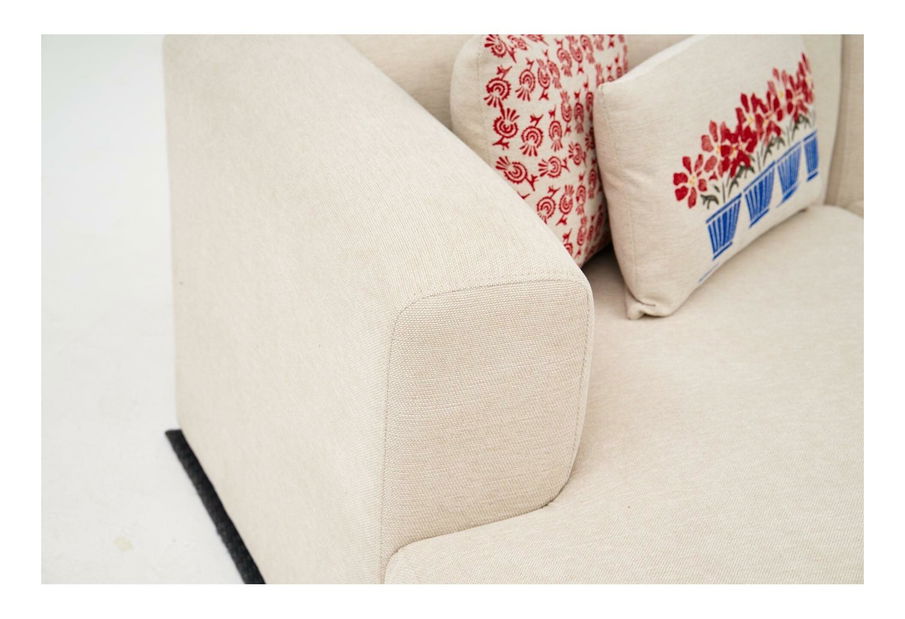 Sarokkanapé Lindasetta (B) (krém)