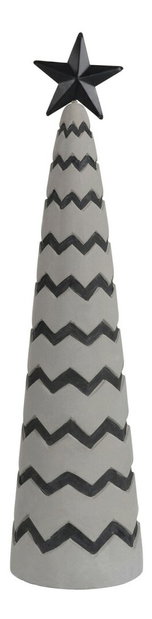 Dekoratívny predmet Jolipa Vianočný kužeľ instant Happiness (11x11x47cm) (Čierna + Sivá)