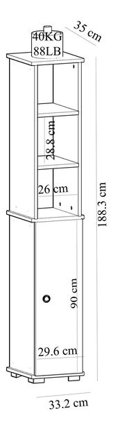 Kupaonski ormarić Satadu 3 (bijela)