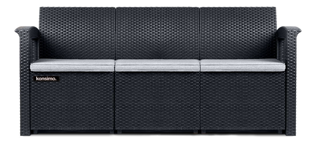 Vrtni set Nela 3 (tamno siva) (za 4 osobe)