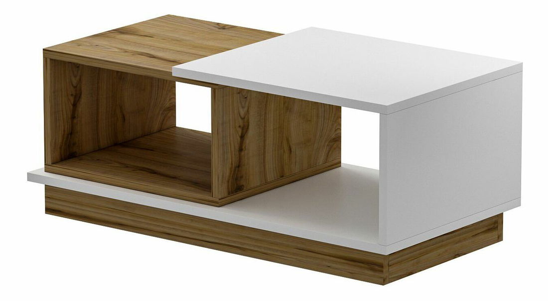 Dohányzóasztal Valery (fehér + tölgy)