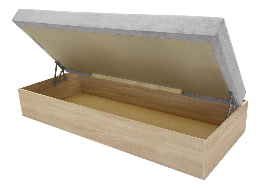 Jednolôžková posteľ (váľanda) 85 cm Fines Idona (sivá) (s roštom a matracom) (s úl. priestorom)