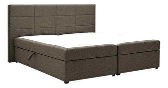 Franciaágy Boxspring 180 cm Revenant (barna) (ágyráccsal és matraccal) (tárolóhellyel)