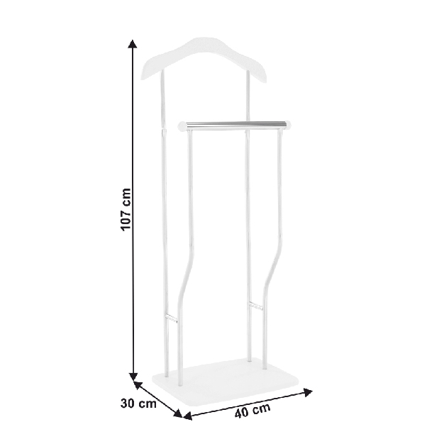 Ruhaakasztó Estrella (fehér + króm)