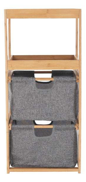 Regál Kendra (bambus + sivá)