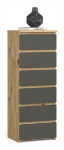 Komoda Celestial (hrast artisan + grafit)