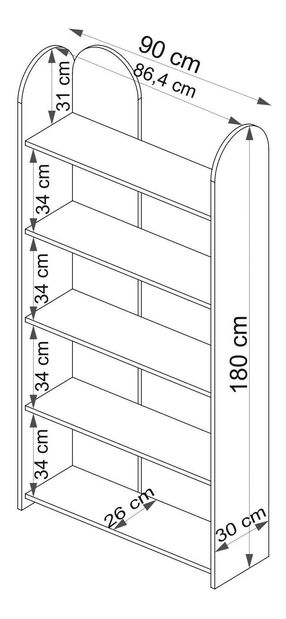 Regal Kakulu 1 (zafirov hrast + bijela)