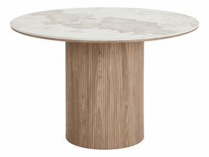 Jedálenský stôl Alomeria 3 (biela + hnedá)