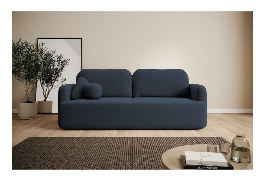 Háromszemélyes kanapé Linaki (kék + fekete)