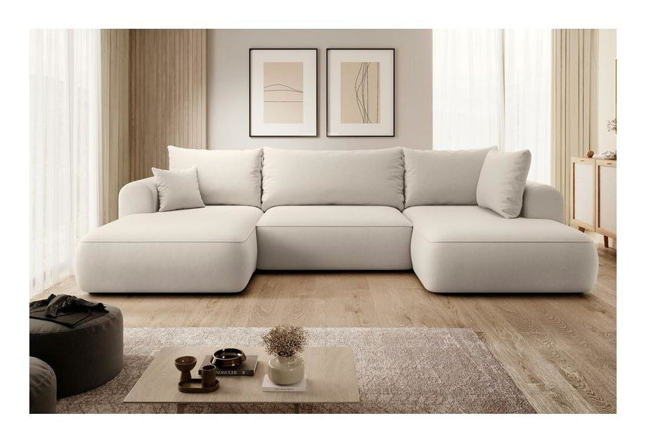 U alakú sarokkanapé Olivo U (J) (bézs + fekete) 