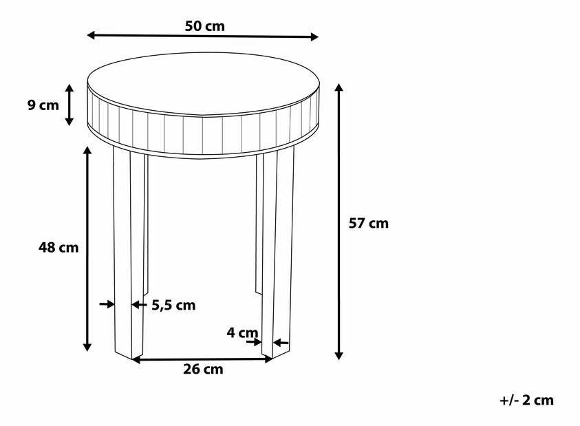 Dohányzóasztal szett 2 db Rimar (ezüst) *kiárusítás