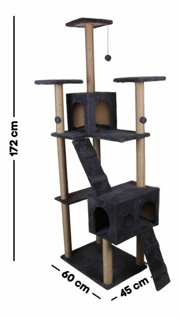 Škrabadlo pre mačky Veria (antracit)