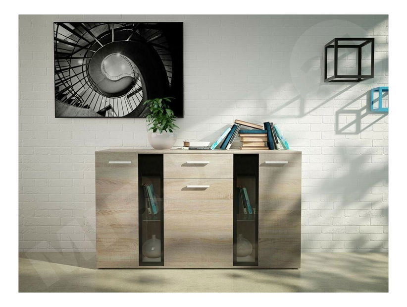 Komód Fletcher (szonoma tölgy) (világítás nélkül)