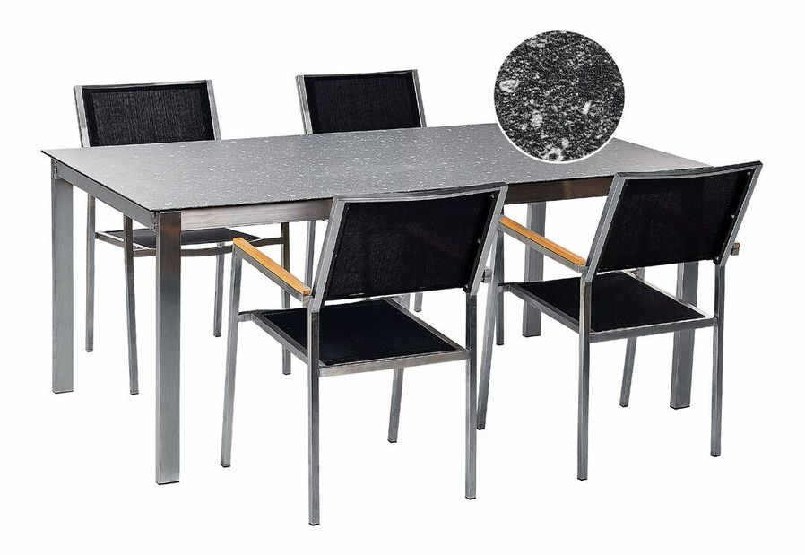 Set mobilier de grădină Cleopatra (negru)