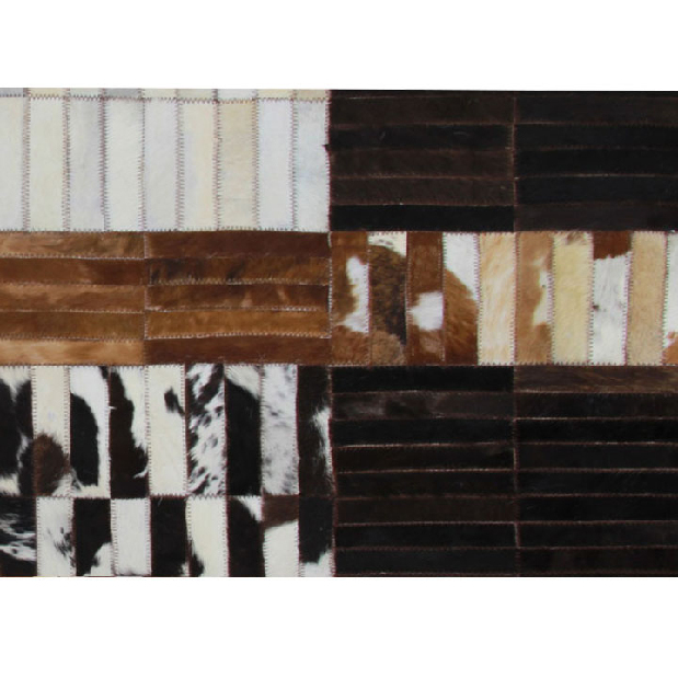 Bőr szőnyeg 69x140 cm TYP 04 (marhabőr + patchwork minta)