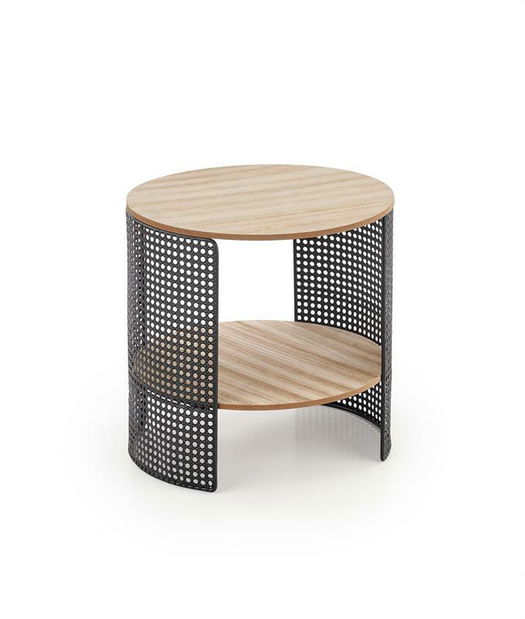 Dohányzóasztal Tran (természetes fa + fekete)