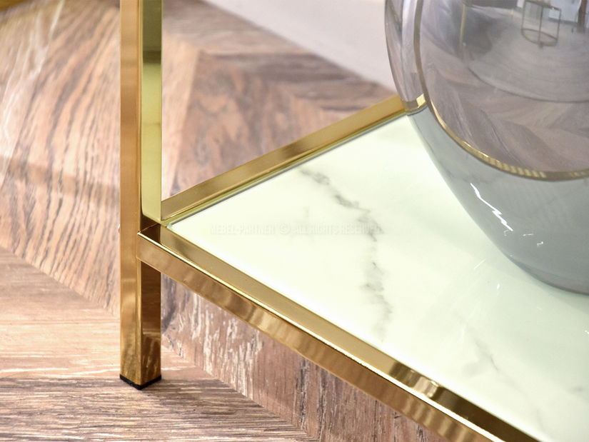 Regál Crips (fehér márvány + arany)