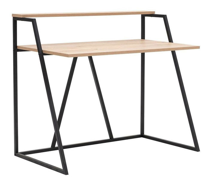 Íróasztal Nidupe 4 (zafír tölgy + fekete) 