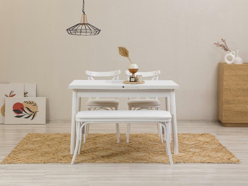 Set mobilier sufragerie Duvasa 8 (alb) (pentru 4 persoane)