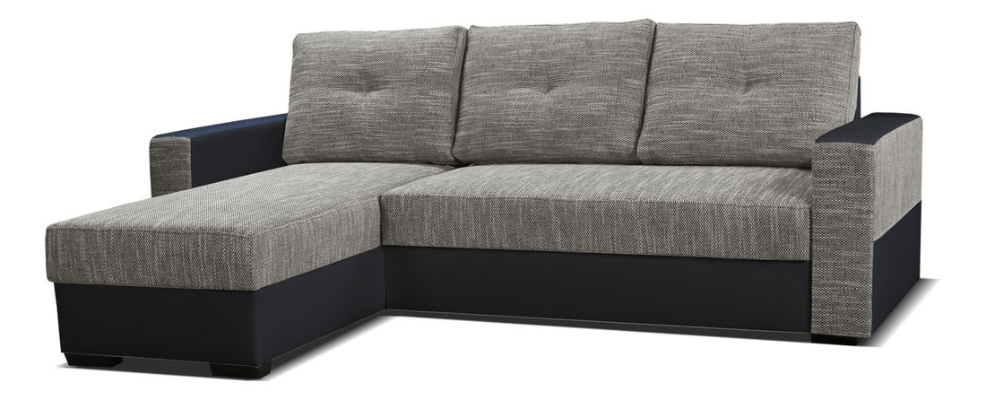 Rohová sedačka Arenna L+2+TAB (sivá + čierna) (L)