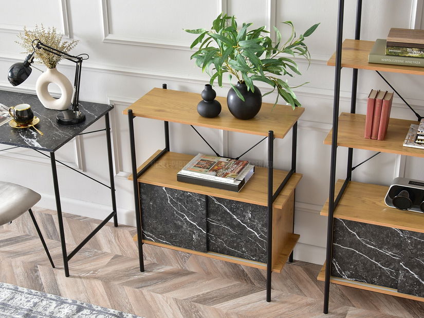 Raft Almasa A2 (marmură neagră + negru)