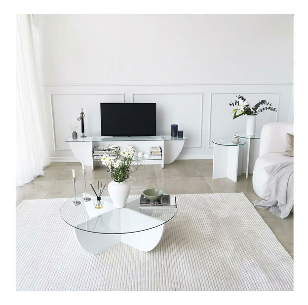 Masă TV Dukoki (alb) 